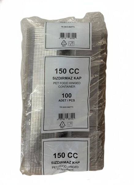150 cc Sızdırmaz Kap 100 Adet