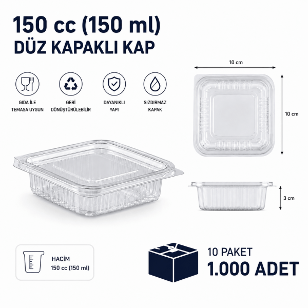 150 cc Sızdırmaz Kap 1000 Adet