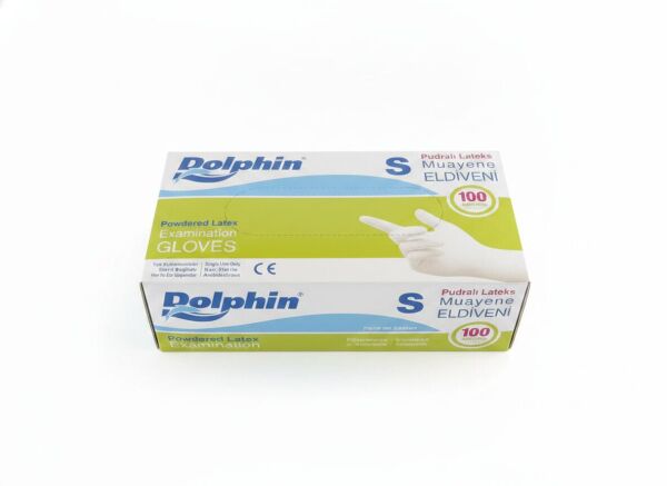 Dolphin S Beden PUDRALI Beyaz Lateks Eldiven - 2.000 Adet