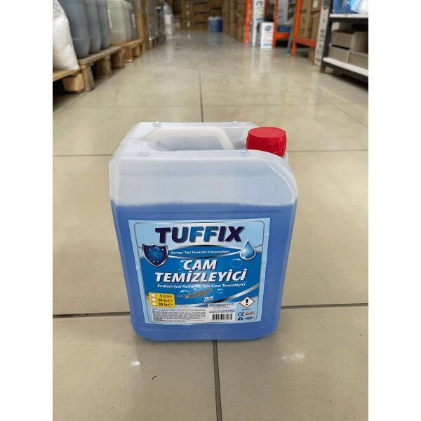 Tuffix Cam Temizleyici 5 Litre Profesyonel Endüstriyel Cam ve Parlak Yüzey Temizleyici - İz Bırakmayan Güçlü Formül