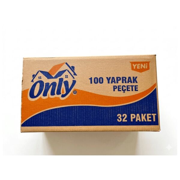 Only Profesyonel Peçete 3200 Yaprak - 32 Paket x 100 Yaprak Ev ve İş Yeri İçin Avantaj Paket koli