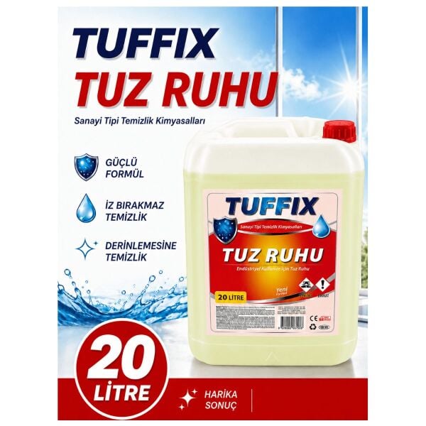 Tuffix 20 Litre Tuz Ruhu - Endüstriyel Kullanım İçin Güçlü Temizlik ve Kireç Çözücü