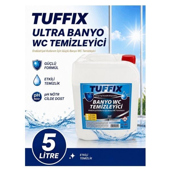 Tuffix 5 Litre Banyo WC Temizleyici - Güçlü Temizlik ve Hijyen