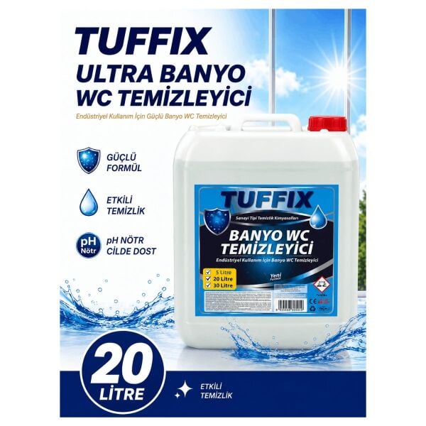 Tuffix 20 Litre Banyo WC Temizleyici - Güçlü Temizlik ve Hijyen