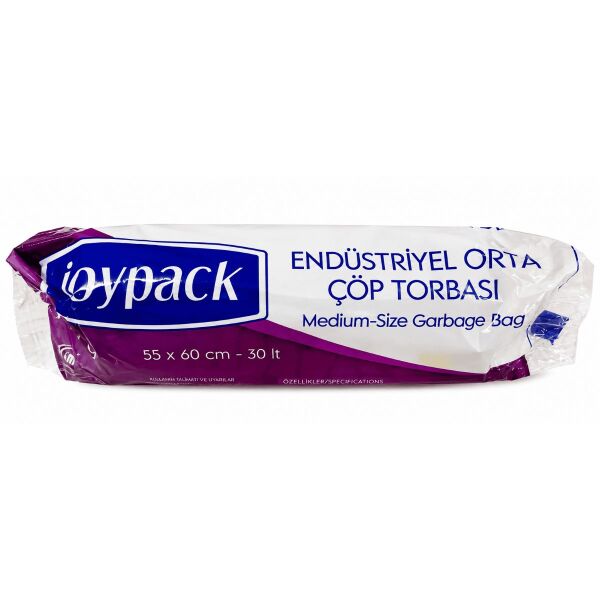Joypack 55 x 60 cm 20 Adet Endüstriyel Orta Boy Çöp Torbası 30 Litre Çöp Poşeti