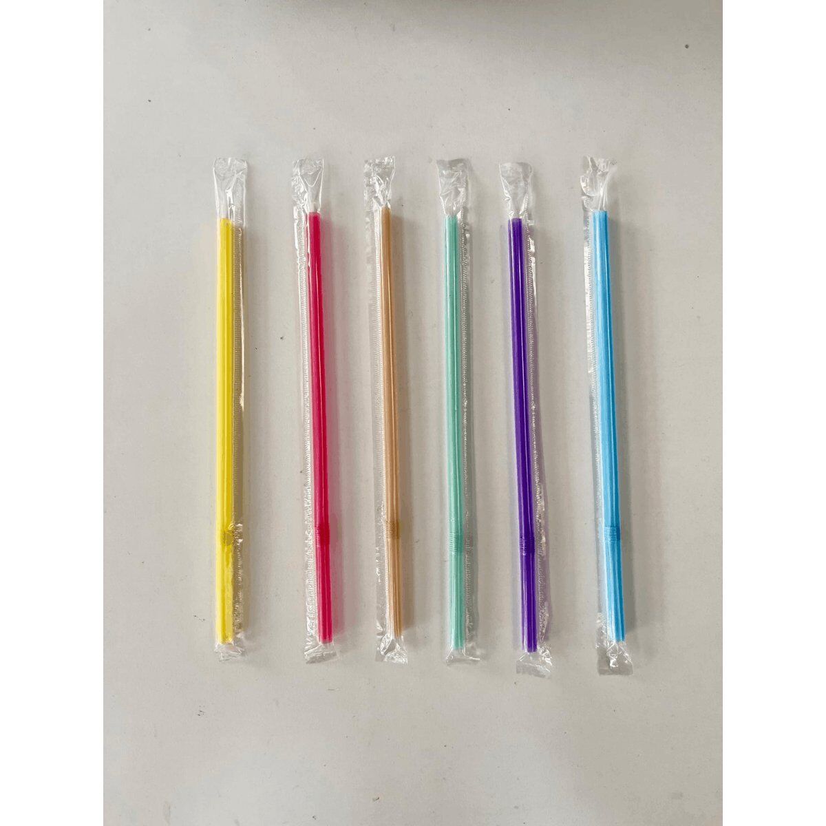 1.000 Adet AVANTAJ PAKETİ Tek Tek Ambalajlı Körüklü Karışık Renkli Plastik Pipet