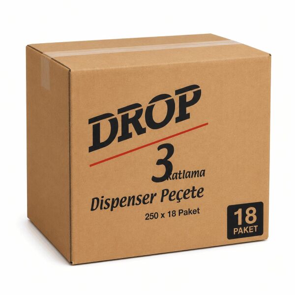 Only Drop Extra 3 Katlama Dispenser Peçete 4500 Yaprak - 18 Paket x 250 Yaprak