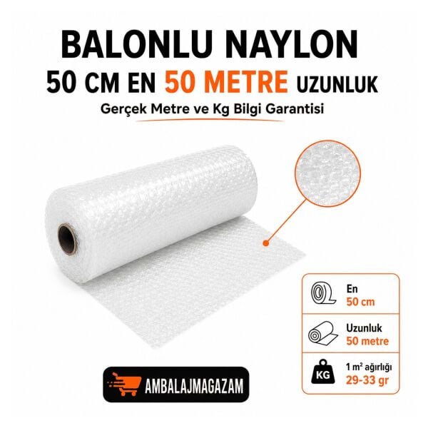 Balonlu PatPat Naylon 50 cm x 50 metre